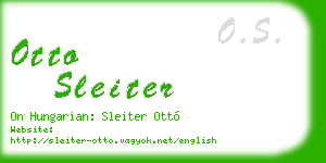 otto sleiter business card
